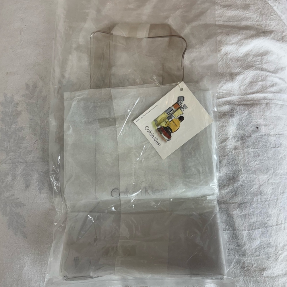 Vintage 1997 Calvin Klein Cosmetics Clear Bag